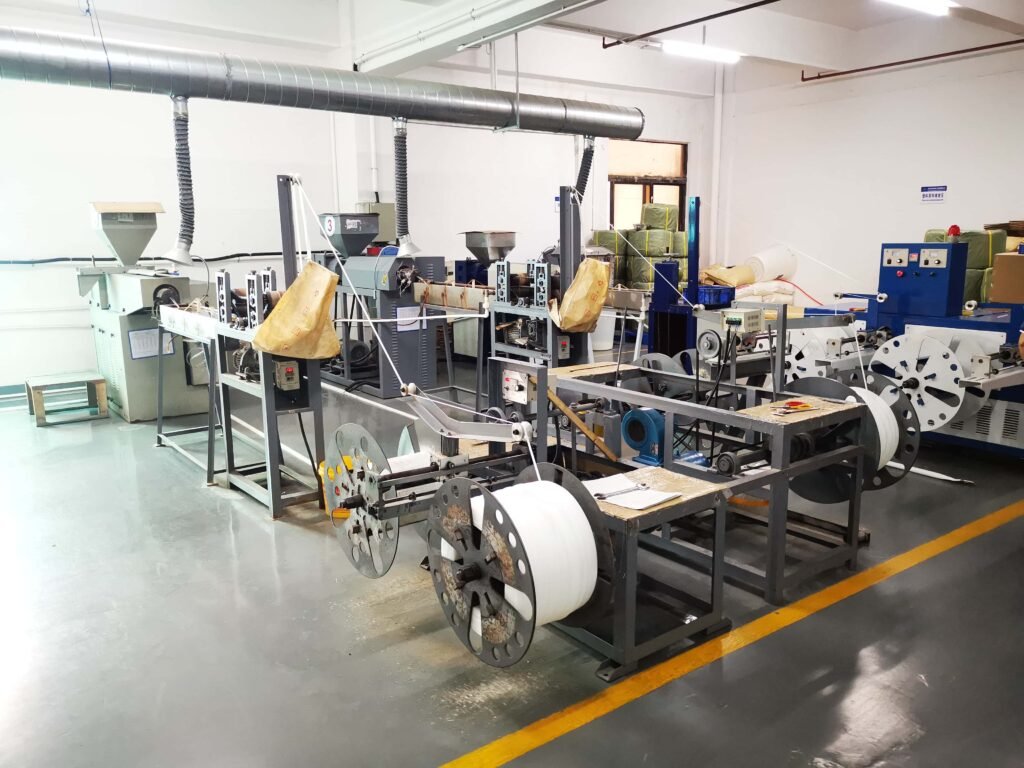 Supporting core strip coiling machine